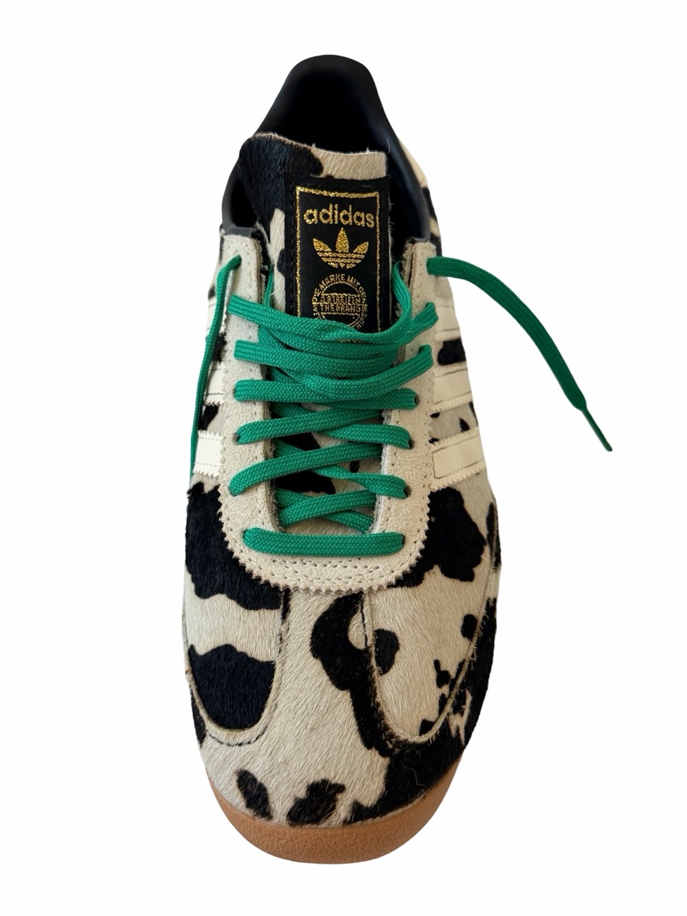 adidas Women's Cow-Print Samba Sneakers in Black, White & Green NEVER WORN - Picture 4 of 10